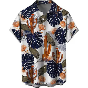 ชุดชายหาดสไตล์ฮาวายสำหรับผู้ชายแบบ OEM สั่งทำได้ เสื้อเชิ้ตผ้าฝ้ายสีสันสดใส สไตล์ลำลอง ผ่านกระบวนการซักพิเศษ ทอด้วยเทคนิคการถักทอ เหมาะสำหรับฤดูร้อน - Product Image 1