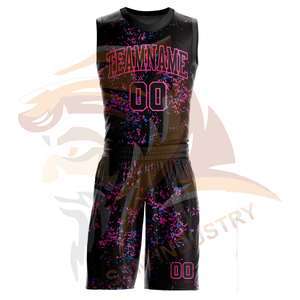 Ensemble d'uniformes de basketball personnalisés en polyester respirant à séchage rapide avec logo imprimé pour adultes – Vente en gros - Product Image 2