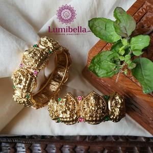 Laxmi Diamond Heart Kadas 2x6 Zinc Alloy Gift Jewelry - Product Image 1