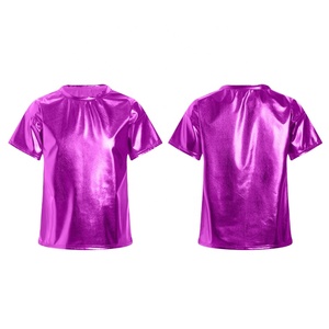 ชุดเต้นรำลาตินสำหรับผู้หญิง เสื้อยืดเมทัลลิกสำหรับการแสดง งานปาร์ตี้ เสื้อผ้าเต้นรำบอลรูมมืออาชีพ สำหรับฝึกซ้อมและการแข่งขัน - Product Image 3