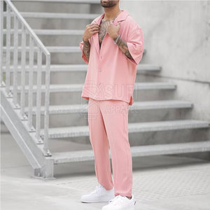 Best Quality Lightweight Regular Fit Men Summer Tracksuits for Casual Routine and Outdoor Use Streetwear Solid Printed - Product Image 3