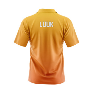 Chemises à logo imprimé par transfert thermique personnalisé, anti-rides, manches courtes, en polyester/coton tricoté, vêtements décontractés pour hommes, polos - Product Image 5