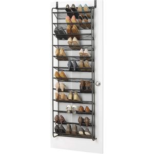 Organizzatore per Scarpe da Appendere Sopra la Porta, 36 Paia, Grigio Canna di Fucile, Facile da Installare - Product Image 1