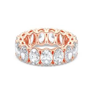 Oval <b>Diamond</b> Eternity Band 5 X 3 MM (0.20 Carat Each) CVD Lab Grown <b>Diamonds</b> IGI Certified Women's <b>Diamond</b> <b>Ring</b> Anniversary Gift - Product Image 2