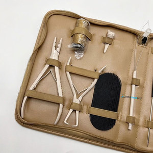 Professional High Quality Hair <b>Extension</b> Tool Kit Durable Stainless Steel Nude Micro <b>Beads</b> Thread Scissor Hair Gripper Pliers - Product Image 4