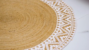 Tapis en jute de 3 pieds, couleur unie, à poils longs, adapté aux animaux domestiques, lavable, résistant aux taches, fait main, tapis traditionnel pour pique-nique, vente chaude - Product Image 2