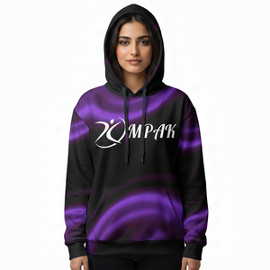 Sweat à capuche unisexe surdimensionné à coupe décontractée pour l'hiver avec motif brodé par sublimation sur toute la surface pour un style streetwear décontracté - Product Image 1
