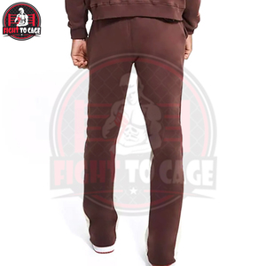 Chándal informal para hombre con cremallera y estilo acampanado, con logotipo personalizado, color marrón, al por mayor, de alta calidad, superventas, el mejor proveedor, servicio OEM - Product Image 6