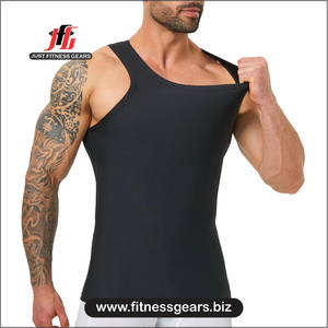 Mens Seamless Shapewear <b>Singlet</b> Ribbed Gym Stringer Fitness <b>Running</b> Shirt Tight Men Tank Top - Product Image 1
