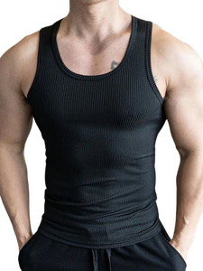 Débardeur Sportif en Coton Tricoté pour Hommes Grande Taille – Idéal Musculation, Entraînement, Évacuation de l'Humidité, Respirant, Séchage Rapide - Product Image 5