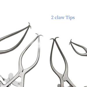 Retractor de 2 garras Weitlaner de acero inoxidable, juego de instrumentos quirúrgicos ortopédicos autoestables, herramientas reutilizables SURGINEXA de mano - Product Image 4