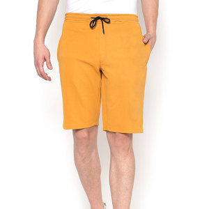 <b>Men</b> Solid Color Cotton <b>Bermuda</b> <b>Shorts</b> Elastic Waist Casual Style MidRise Pockets Breathable Eco-Friendly Quick Dry Front - Product Image 3