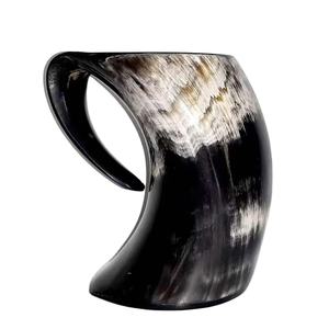 Jarra de cerveza de cuerno natural con acabado liso, taza para beber hecha a mano, jarra decorativa de cuerno de búfalo para bebidas. - Product Image 5