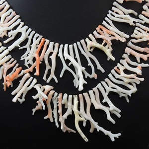 Bâtons de corail blanc poli brut, 16 pouces, 30x4 à 8x2 mm (environ), pierre naturelle pour la fabrication de bijoux, certifiée par un tiers, taille du trou - Product Image 1
