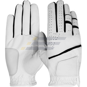 Gants de golf en cuir véritable bleus, très demandés, en fibres douces, respirants, légers, anti-UV, antidérapants, pour homme (main gauche/droite) - Product Image 4