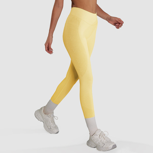 Leggings de Cintura Alta sin Costuras, Color Sólido, Largos, Elásticos y Transpirables, Pantalones de Yoga Deportivos para Mujer, Tejidos en Spandex y Nailon - Product Image 5