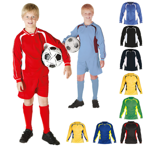 Maillots de football personnalisés Kits d'équipe complets Vente en gros Fournisseur OEM Fabricant Imprimé 100% Polyester Logo sur le devant - Product Image 1