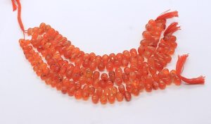 Perles en forme de goutte en cornaline naturelle lisse 6x9-7x10 mm, perles de pierre précieuse en cornaline en forme de goutte de 8 pouces, perle de pierre précieuse naturelle en cornaline en forme de goutte - Product Image 6
