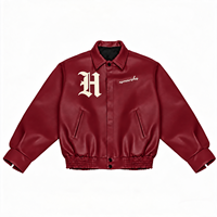 Blouson d'hiver en cuir PU pour homme, grande taille, coupe décontractée, coupe-vent, idéal pour la moto (OEM)