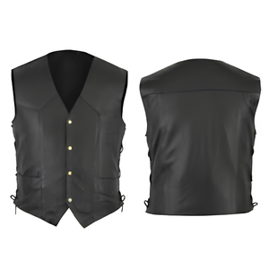 Blouson d'hiver en cuir et toile coupe-vent vintage pour motard, homme et femme, long ou court, avec poches zippées, pour la conduite et les loisirs en extérieur - Product Image 4