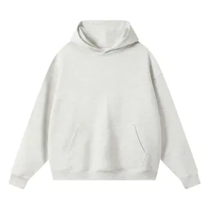 เสื้อฮู้ดดี้ลำลองแขนยาวทรงปกติ ผ้าฝ้ายแท้ 100% น้ำหนัก 350 กรัม ทรงหลวมไหล่ตก ผ้าฟลีซหนานุ่ม สำหรับฤดูหนาว ผู้ชาย แห้งเร็ว - Product Image 1