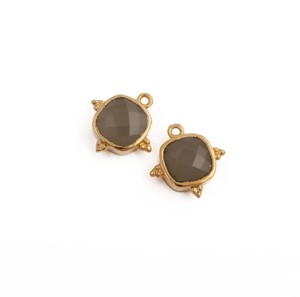 Gold Plated Bezel Set <b>Cushion</b> Gemstones Handmade Charm Pendant - DIY Making Fashion Jewelry for Wholesale - Product Image 5