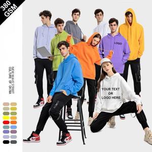 Sudadera con Capucha Unisex Personalizada de 380 g/m², 100 % Algodón, Color Sólido, Informal, para Otoño, con Logotipo Frontal Estampado por Transferencia de Calor - Product Image 1