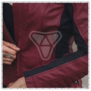 Blouson de moto en cuir de vachette pour homme, design respirant, équipement de protection blindé de haute qualité, fermeture éclair, pour motards Ducati - Product Image 2