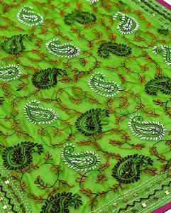 Dupatta Étnica Phulkari para Estilo Punjabi, Chunni Colorida Bordada, Estola Bagh con Trabajo de Hilo, Pañuelo Nupcial Jaago, para Noche de Fiesta - Product Image 1