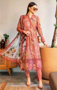 Venta al por mayor 2026 Trajes de 3 piezas de tela Lawn pakistaní de marca original con bordado en el cuello, vestido informal de fiesta para damas, mujeres y niñas - Product Image 2