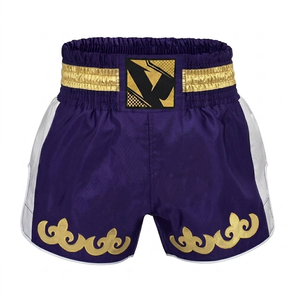 Shorts de Muay Thai de qualité professionnelle Elite Striking Gear avec détails brodés en 3D et impression sublimée vibrante - Product Image 1