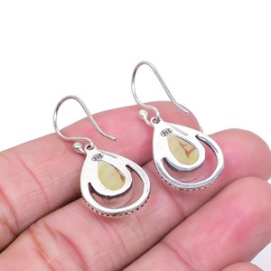 COPPER WHITE TURQUOISE 925 Sterling Silver Earring Gemstone Jewelry Drop Dangle Earrings Women Earring Fine Jewelry - Product Image 4