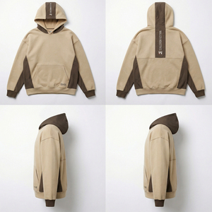 Sudadera Extra Grande Aura Recovery de MALUZA INDUSTRIES, Estilo Urbano con Paneles Técnicos, 100% Algodón Felpa, Prenda Ecológica para Invierno - Product Image 5