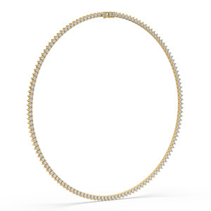 Collier élégant en diamant de laboratoire de 8,84 carats, or 14 carats, taille brillant rond, VS1, certifié IGI, léger, bijou unique, cadeau - Product Image 4