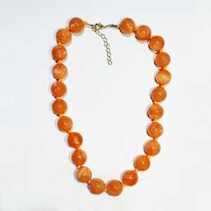 Ensemble de colliers faits à la main en résine écologique à thème ange, perles roses et brunes en forme de cube et rondes, bijoux tendance pour femmes - Product Image 5