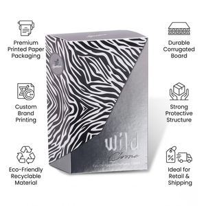 กล่องรองเท้ากระดาษลูกฟูกพับได้แบบกำหนดเองพร้อมหูหิ้วสำหรับขายส่ง |   ผู้ผลิตกล่องพิมพ์ลายสำหรับส่งไปรษณีย์และบรรจุภัณฑ์ค้าปลีกในอินเดีย - Product Image 6