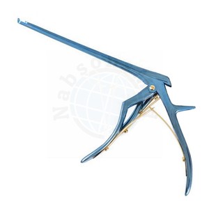 Pinza Kerrison de 1 mm a 5 mm con revestimiento de titanio azul y mango dorado para neurocirugía y ortopedia, pinza perforadora de huesos 45 °   Hasta 90 °   Down OEM - Product Image 5