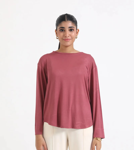 T-shirts à manches longues pour femmes en modal de haute qualité, coupe ajustée, avec logo personnalisé, style streetwear, t-shirts à manches longues unis personnalisés en gros - Product Image 4