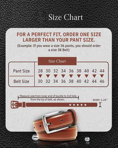 Men's Premium Quality Classic Casual <b>Cow</b> Hide Genuine Leather Belt Adjustable Length Steel Buckle Eco-Friendly Durable Heavy - Product Image 5