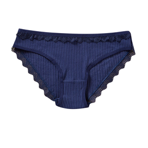 Ropa interior de bikini de algodón transpirable, tela ligera, cintura baja, cobertura completa en la espalda, ajuste modesto, color sólido, ideal para el trabajo - Product Image 3