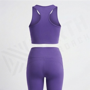 Custom Seamless Two Piece Womens Yoga Set Active Fitness Sports Wear Solid <b>Pattern</b> <b>Legging</b> Brand Gym Activewear Gears - Product Image 2