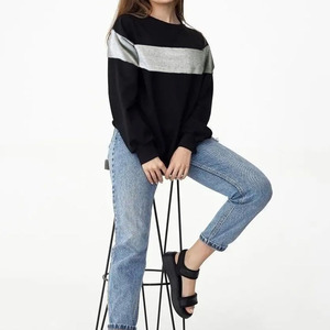 Sudadera Holgada Ligera de Color Sólido con Cuello Redondo para Mujer, Ropa de Calle, Sudadera Cálida de Forro Polar para Invierno - Product Image 2