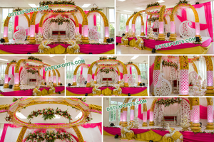 Magnifique Mandap de mariage en forme de trompe d'éléphant, léger, en fibre, design tendance, taille personnalisable, style vintage luxueux et élégant - Product Image 6