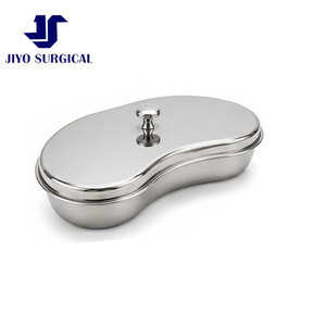 Hospital Grade Stainless Steel Kidney <b>Tray</b> with Lid Medical Surgical Dressing Instrument Collection Dish Autoclavable - Product Image 1