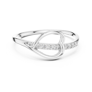Ensemble de bagues en diamant de laboratoire ROYAL HEART pour femme, or jaune 18 carats plaqué rhodium, style minimaliste, cadeau de Saint-Valentin, fiançailles, fête - Product Image 5