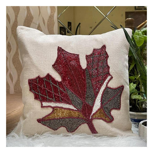 Trendy Beaded Cushion Stylish Beaded Cushion Pillow <b>Cover</b> Ideal <b>For</b> Modern Bedroom <b>Sofa</b> Office And Decorative Cushion Design - Product Image 1
