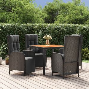 Conjunto de Comedor para Jardín en Negro - Product Image 1