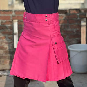 กิ๊ลท์สก็อตติชแบบยูนิเซ็กซ์ ทำมือ สีชมพู ผ้าฝ้าย ใช้งานได้หลากหลาย มีกระเป๋าหลายช่อง แบบดั้งเดิม ขายส่ง - Product Image 1