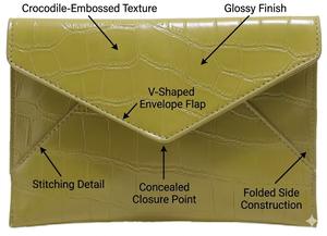 WRIZA - Bolso de Mano Tipo Sobre para Mujer, Color Sólido, Piel Sintética, Bolso de Noche Elegante, Mini Bolso de Fiesta de Menos de 2 Pulgadas - Product Image 4