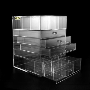 Armoire de rangement de cosmétiques en acrylique élégante Organisateur moderne pour le maquillage Produits de beauté et accessoires pour les salons professionnels à domicile - Product Image 3